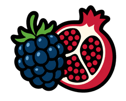 Blackberry Pom flavor art